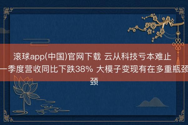滚球app(中国)官网下载 云从科技亏本难止 一季度营收同比下跌38% 大模子变现有在多重瓶颈