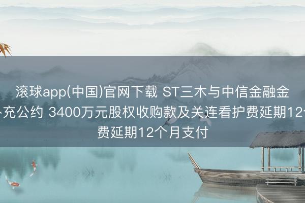滚球app(中国)官网下载 ST三木与中信金融金钱签署补充公约 3400万元股权收购款及关连看护费延期12个月支付