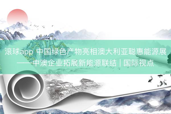 滚球app 中国绿色产物亮相澳大利亚聪惠能源展——中澳企业拓展新能源联结 | 国际视点
