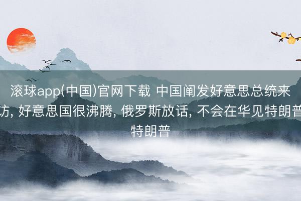 滚球app(中国)官网下载 中国阐发好意思总统来访， 好意思国很沸腾， 俄罗斯放话， 不会在华见特朗普