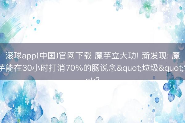 滚球app(中国)官网下载 魔芋立大功! 新发现: 魔芋能在30小时打消70%的肠说念"垃圾"?