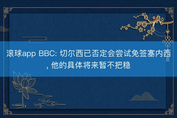 滚球app BBC: 切尔西已否定会尝试免签塞内西， 他的具体将来暂不把稳