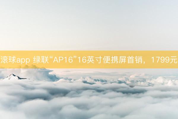 滚球app 绿联“AP16”16英寸便携屏首销，1799元