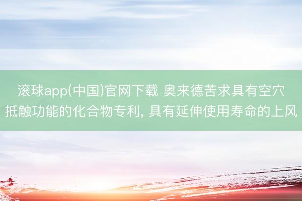 滚球app(中国)官网下载 奥来德苦求具有空穴抵触功能的化合物专利， 具有延伸使用寿命的上风