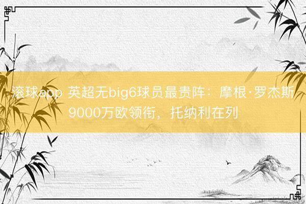 滚球app 英超无big6球员最贵阵：摩根·罗杰斯9000万欧领衔，托纳利在列