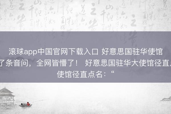 滚球app中国官网下载入口 好意思国驻华使馆半夜发了条音问,全网皆懵了! 好意思国驻华大使馆径直点名:“