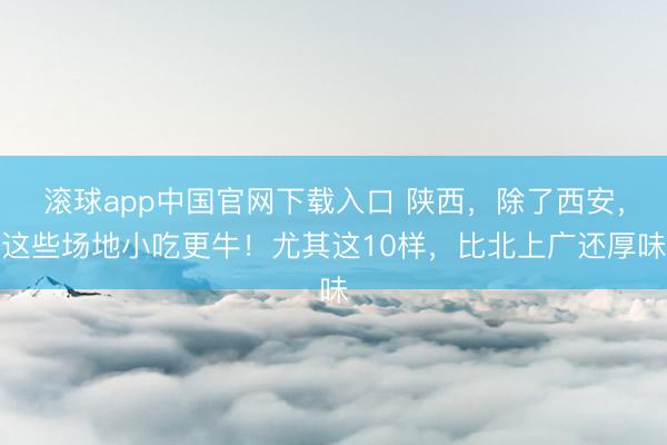 滚球app中国官网下载入口 陕西，除了西安，这些场地小吃更牛！尤其这10样，比北上广还厚味
